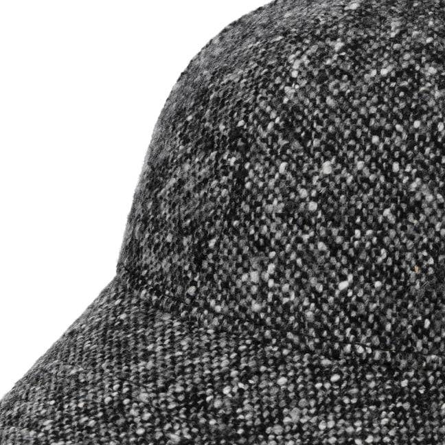 Cappellino baseball lana donegal tweed nero Stetson