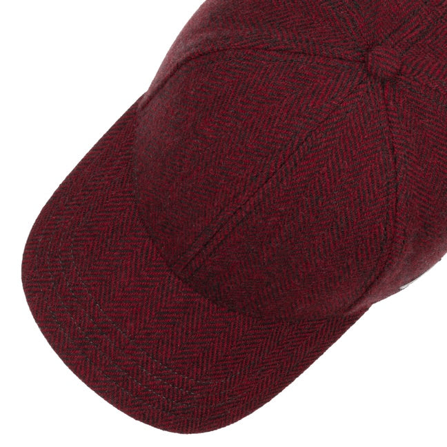 Cappellino baseball herringbone rosso scuro Stetson