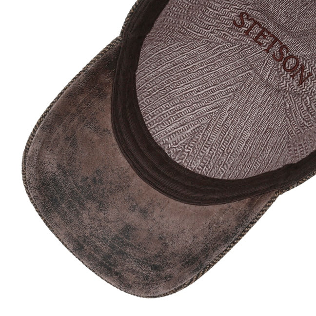 Cappellino baseball herringbone moro Stetson