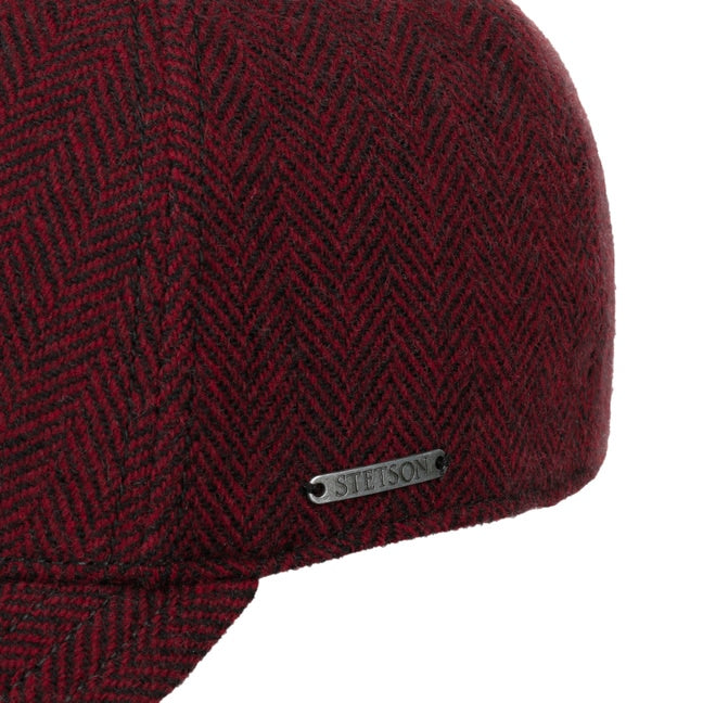 Cappellino baseball herringbone rosso scuro Stetson