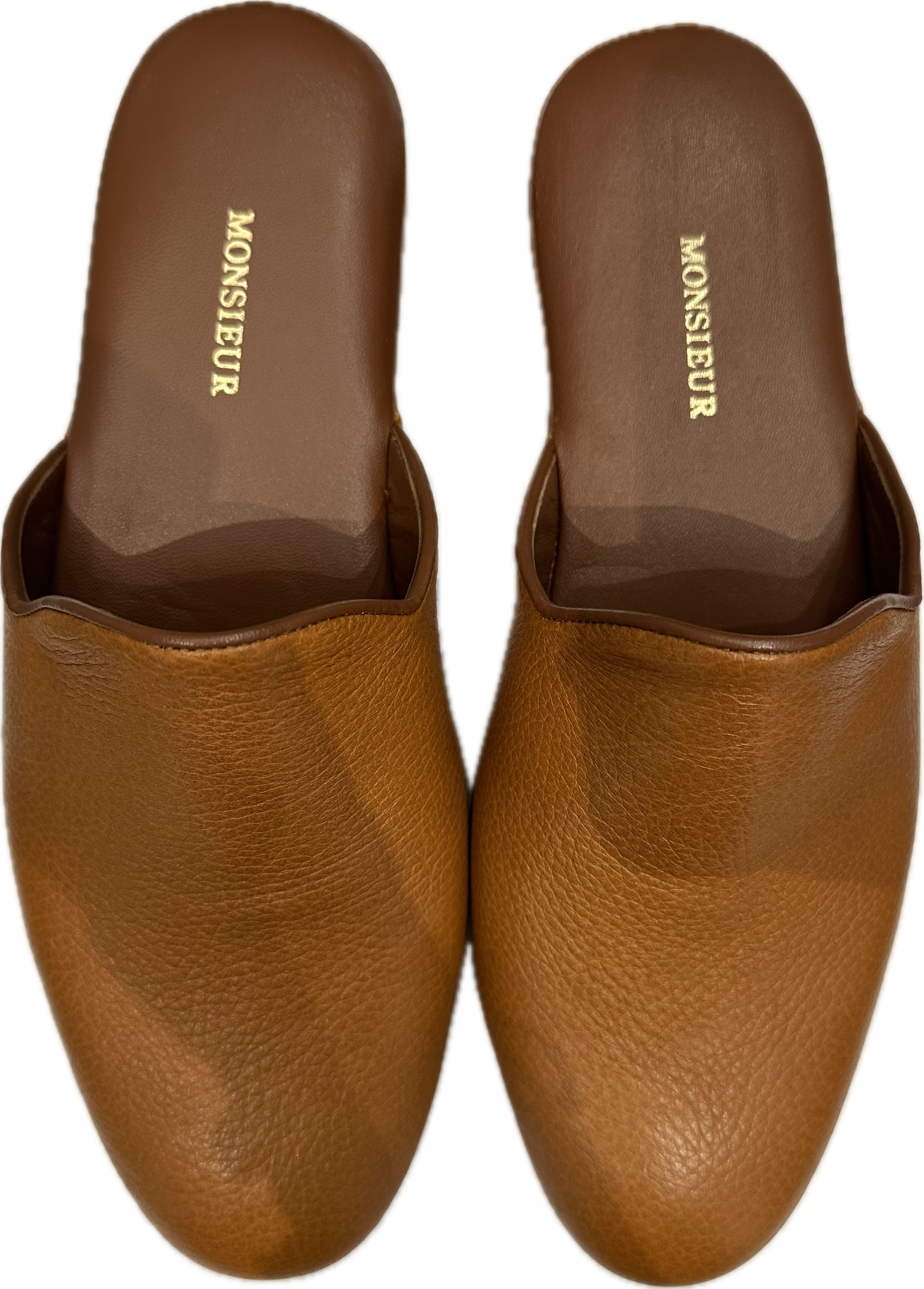 Pantofola pelle cervo cognac Monsieur