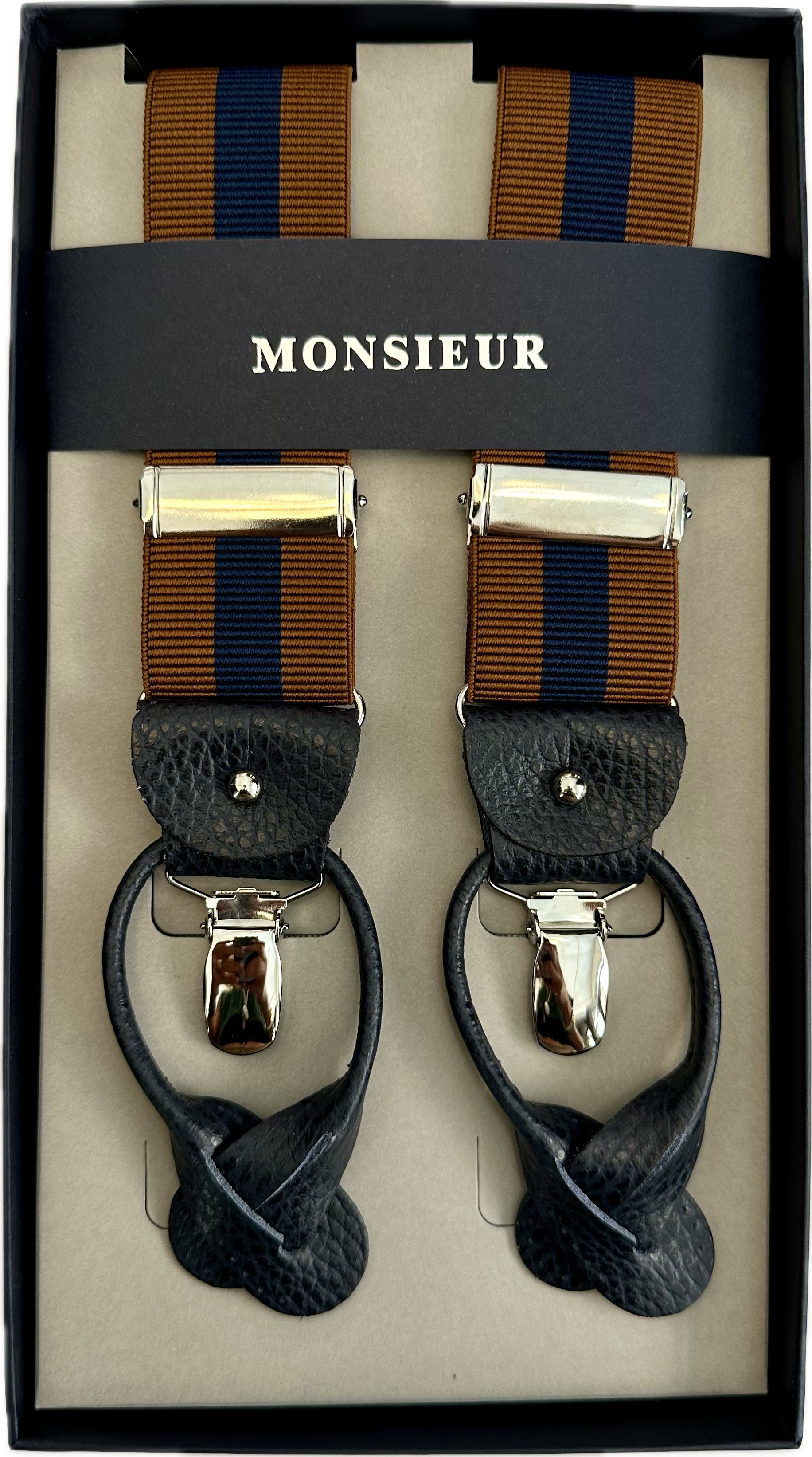 Bretelle regimental blu moro Monsieur