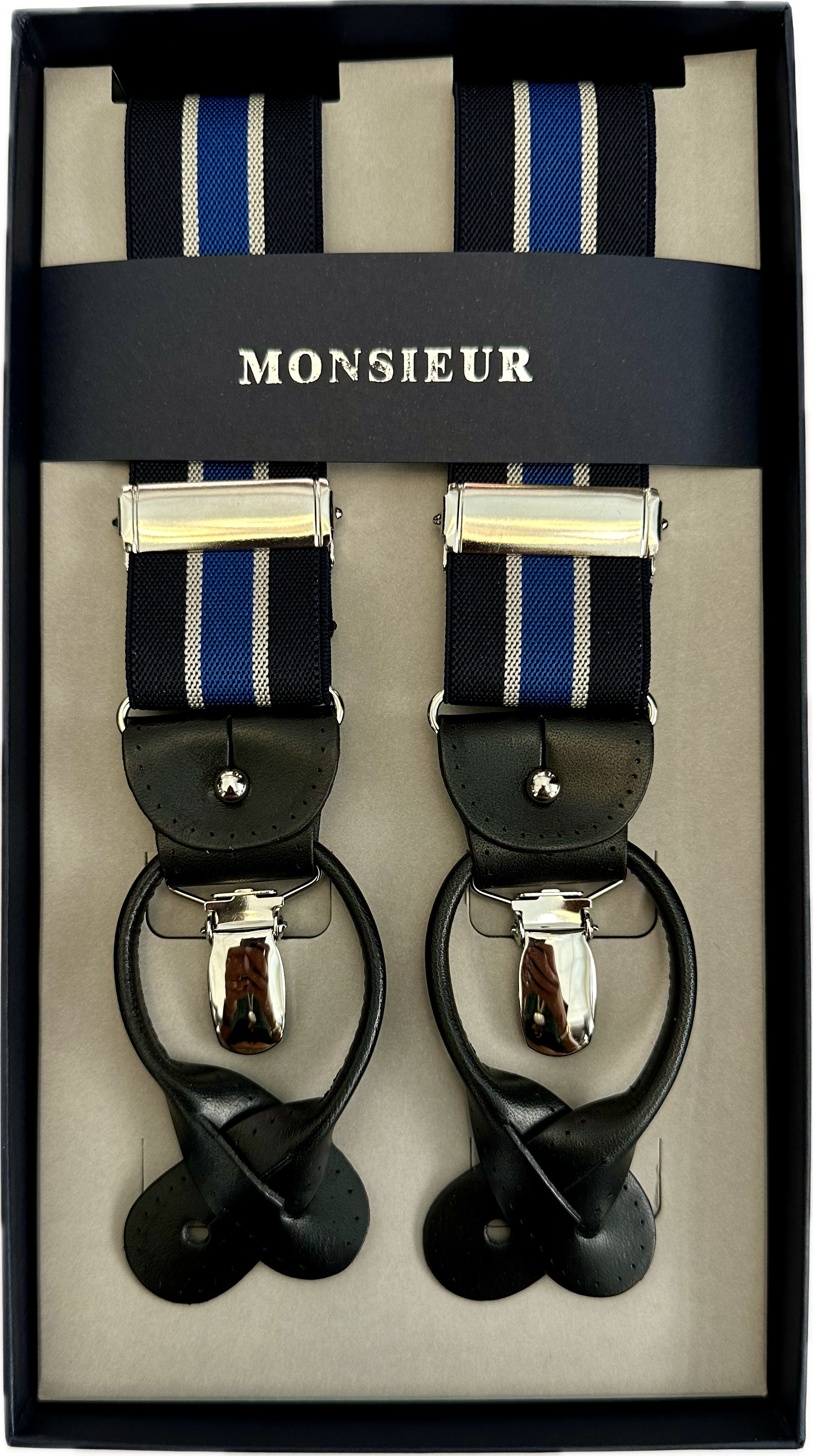 Bretelle regimental blu royal Monsieur